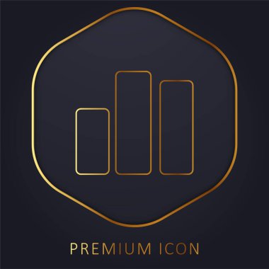 Bars Graphic golden line premium logo or icon clipart