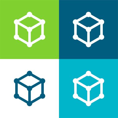 3B Küp Düz Renk en az simge kümesi