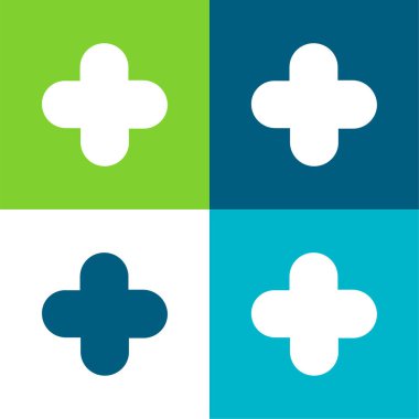 Toplama Sembolü Düz Renk en az simge kümesi