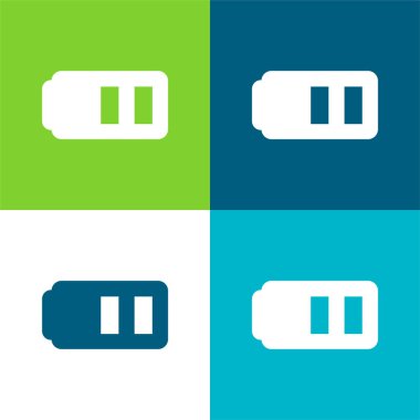 Baterry Düz 4 renk en küçük simge kümesi