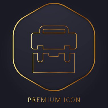 Siyah Bavul Altın Hat prim logosu veya simgesi