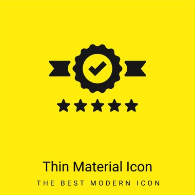 Badge minimal bright yellow material icon clipart
