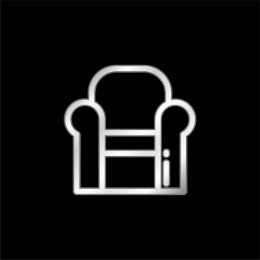 Koltuk gümüş kaplama metalik simge