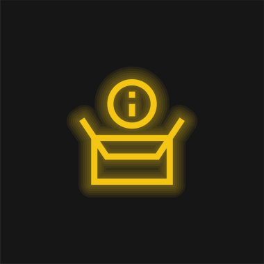 Kutu sarısı parlak neon simgesi