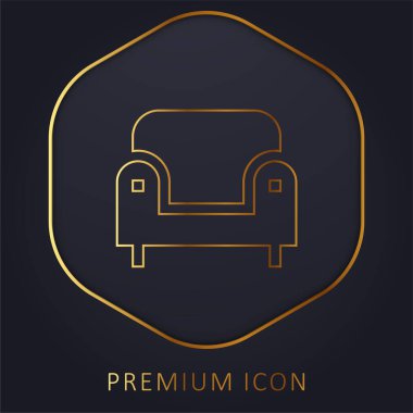 Koltuk altın çizgi prim logosu veya simgesi