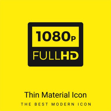 1080p Full HD minimal bright yellow material icon clipart