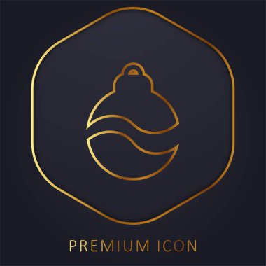 Bauble altın çizgisi prim logosu veya simgesi