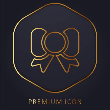Bowtie golden line premium logo or icon clipart