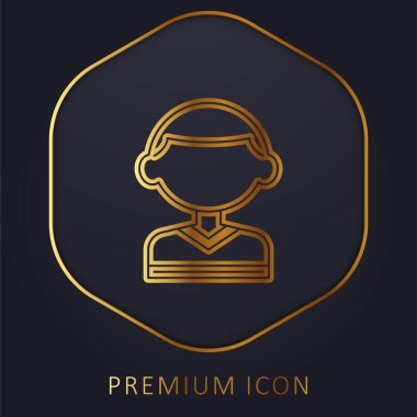 Altın çizgili erkek logosu veya simgesi