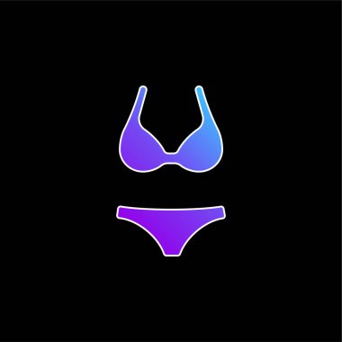 Bikini blue gradient vector icon clipart