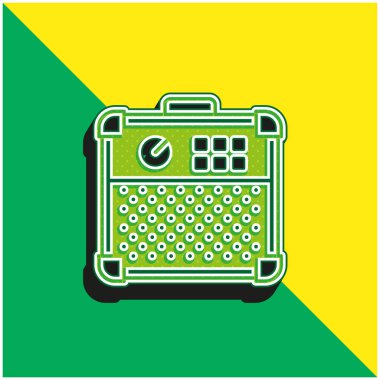 Amplifier Green and yellow modern 3d vector icon logo clipart