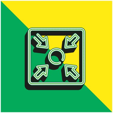 Assembly Point Green and yellow modern 3d vector icon logo clipart