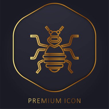 Bedbug golden line premium logo or icon clipart