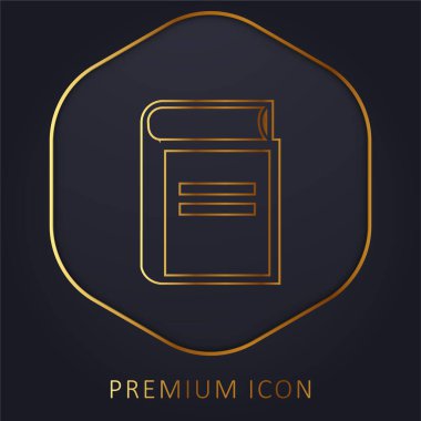 Book Outline golden line premium logo or icon