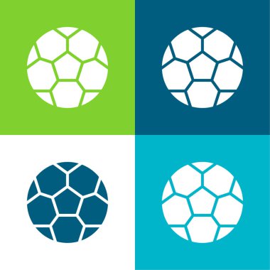 Top Düz 4 renk en küçük simge kümesi