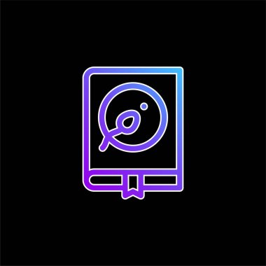 Kitap mavi gradyan vektör simgesi