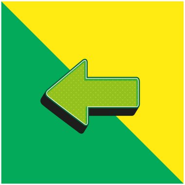 Sol Yeşil ve Sarı 3D vektör logosunu gösteren ok.