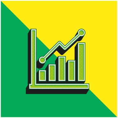 Çubuk Yeşil ve Sarı 3D vektör simgesi logosu