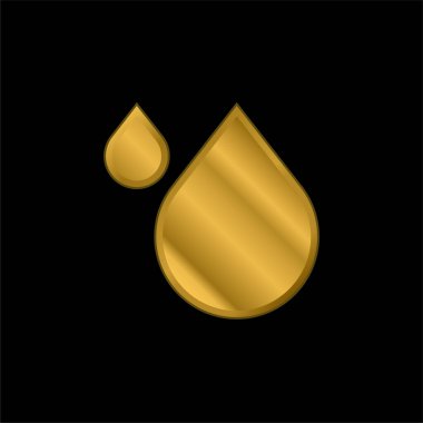 Kanlı altın kaplama metalik simge veya logo vektörü