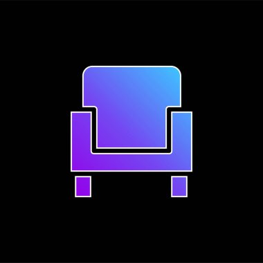 Koltuk mavisi gradyan vektör simgesi