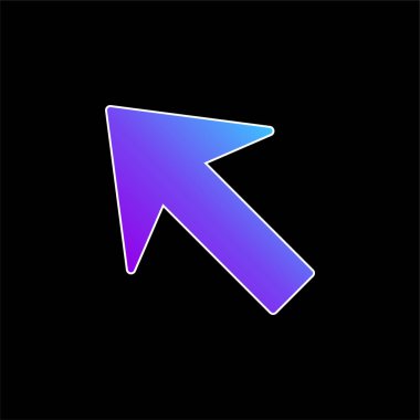 Sol mavi eğimli vektör simgesini işaret eden ok