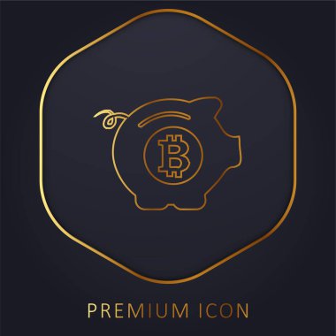 Bitcoin Güvenli Domuz Altın Çizgisi logosu veya simgesi