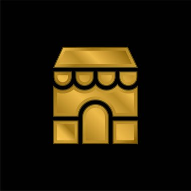 Uygulama Altın kaplamalı metalik simge veya logo vektörünü sakla