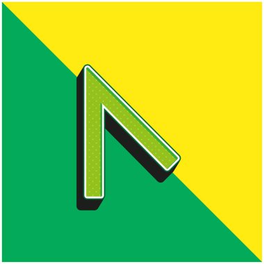 Çapa Yeşil ve Sarı Modern 3D vektör simgesi logosu