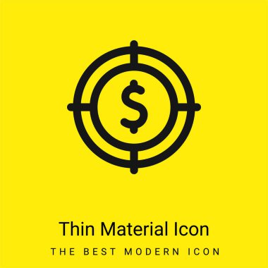 Aim minimal bright yellow material icon clipart