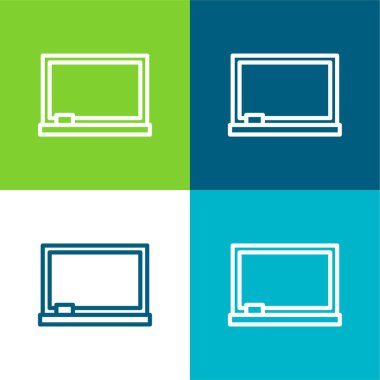 Tahta Düz 4 renk en küçük simge kümesi