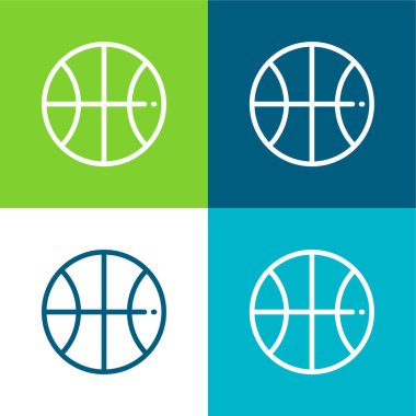 Top Düz 4 renk en küçük simge kümesi