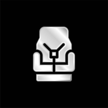 Bebek koltuğu gümüş kaplama metalik simge