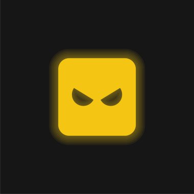 Kızgın sarı parlak neon simgesi