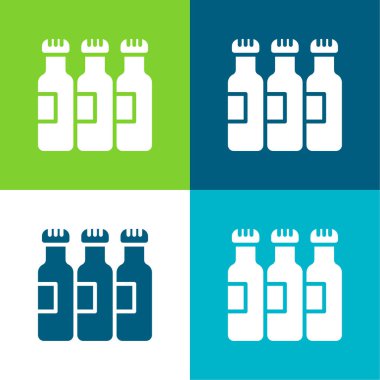 Bira Düz 4 renk en küçük simge kümesi