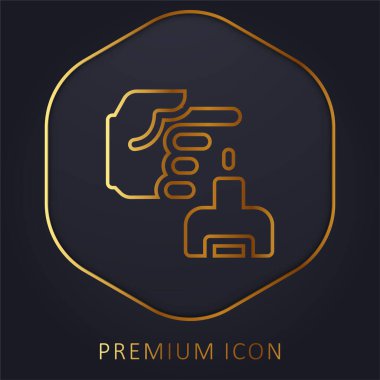 Kan altın çizgisi logosu veya simgesi