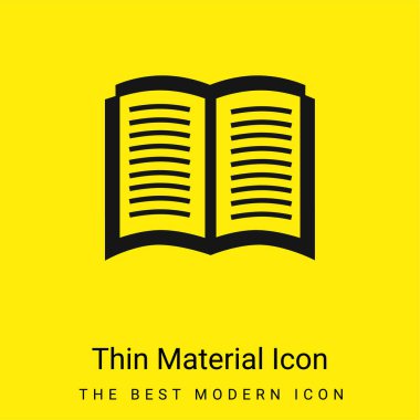 Kitap Açılmış Sembol Asgari Parlak Sarı malzeme simgesi