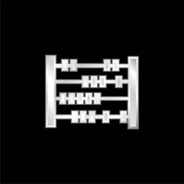 Abaküs gümüş kaplama metalik simge