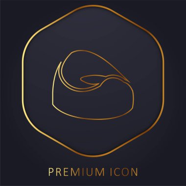Baby Potty golden line premium logo or icon clipart