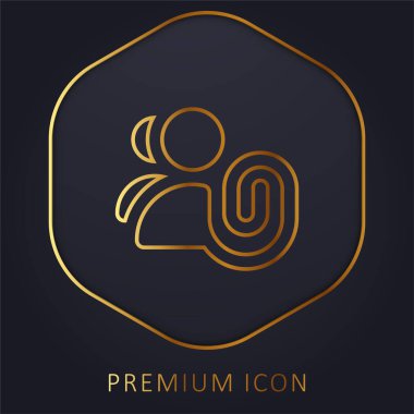 Altın çizgi premium logo ya da simge ekle