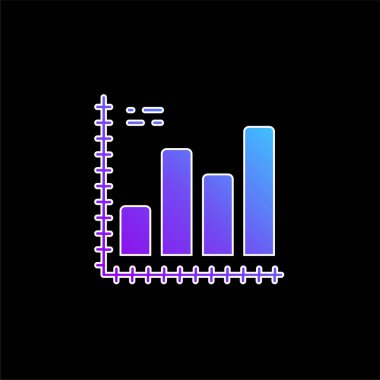 Analitik mavi gradyan vektör simgesi