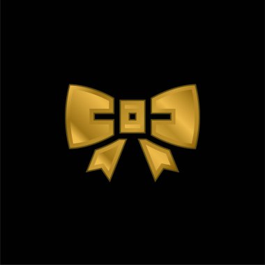 Baş Bağlama Altın Kaplama Metal Simge veya logo Vektörü