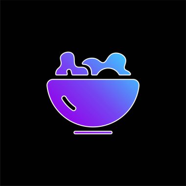 Bowl mavi gradyan vektör simgesi