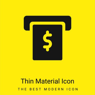 ATM minimal açık sarı malzeme simgesi