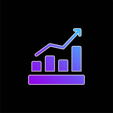 Çubuk mavi eğimli vektör simgesi