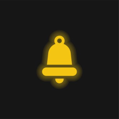 Zil sarısı parlak neon simgesi