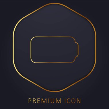 Pil altın çizgisi prim logosu veya simgesi