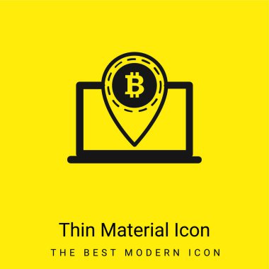 Dizüstü bilgisayarda Bitcoin Sembol Tutucu En az sarı malzeme simgesi