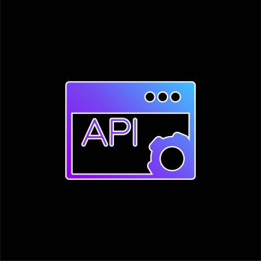 API Sayfa mavi gradyan vektör simgesi