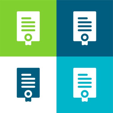 Anlaşma Düz 4 renk en az simge kümesi