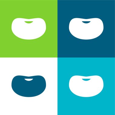 Fasulye Düz 4 renk en küçük simge kümesi